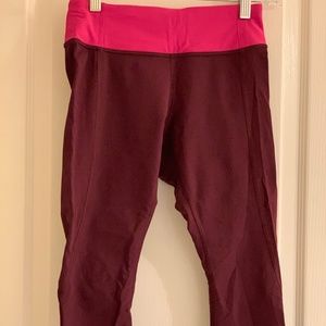 Lululemon Tight Stuff Crop Legging - Raspberry